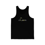 Demigender Love Script Tank: Subtly Elegant Pride Tank-Top