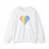 Pride Heart Lines Sweater: Pride Gradient Sweatshirt