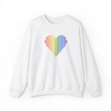 Pride Heart Lines Sweater: Pride Gradient Sweatshirt