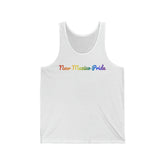 New Mexico Pride Tank Top: Flowing Cursive Design with LGBTQ+ Gradient