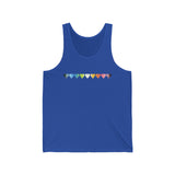 Queer Flag Hearts Tank-Top: Pride LGBTQ+ Gradient Design