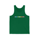 Queer Flag Hearts Tank-Top: Pride LGBTQ+ Gradient Design