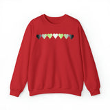 Agender Flag Hearts Sweatshirt: Pride LGBTQ+ Gradient Design
