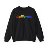 California Sweatshirt: Vibrant Pride Gradient Design