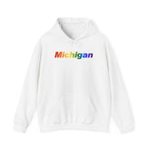 Michigan Hoodie: Vibrant Pride Gradient Design