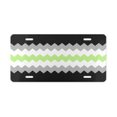 Agender Flag Wavey Vanity License Plate: Sharp Design for Cars