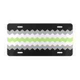 Agender Flag Wavey Vanity License Plate: Sharp Design for Cars