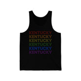 Kentucky LGBTQ+ Pride Flag, Faded Black Tank-Top