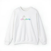 Polysexual Love Script Sweatshirt: Subtly Elegant Pride Sweater
