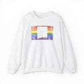 New Mexico Pride Flag Sweater: Rainbow LGBTQ+ State Silhouette Distressed Sweatshirt