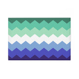 Gay Pride Flag Magnet: Wavey Rectangle Button for Fridge