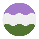 Genderqueer Flag Ripple Mousepad: Wavey Design for Desk