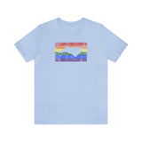 North Carolina Pride Flag Tee: Rainbow LGBTQ+ State Silhouette Distressed Shirt
