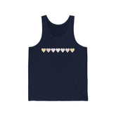 Pangender Flag Hearts Tank-Top: Pride LGBTQ+ Gradient Design
