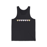 Pangender Flag Hearts Tank-Top: Pride LGBTQ+ Gradient Design