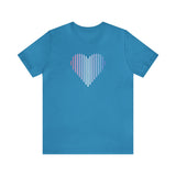 Bigender Heart Lines T-Shirt: Pride Gradient Tee