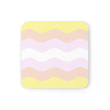 Pangender Flag Coaster Set: 4 Corkwood Ripple Drink Coasters