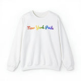 New York Pride Sweatshirt: Flowing Cursive Design with LGBTQ+ Gradient