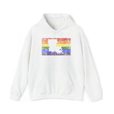 Louisiana Pride Flag Hoodie: Rainbow LGBTQ+ State Silhouette Distressed Hooded Sweatshirt