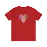 Genderqueer Heart Lines T-Shirt: Pride Gradient Tee