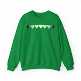 Agender Flag Hearts Sweatshirt: Pride LGBTQ+ Gradient Design