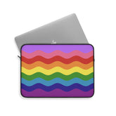 Gilbert Baker Pride Flag Laptop Sleeve: Ripple Print Protective Case