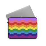 Gilbert Baker Pride Flag Laptop Sleeve: Ripple Print Protective Case