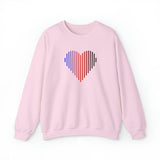 Polyamory Heart Lines Sweater: Pride Gradient Sweatshirt