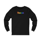 Texas Long Sleeve Tee: Pride Gradient Design