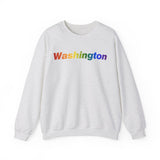Washington Sweatshirt: Vibrant Pride Gradient Design