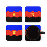 Polyamory Flag Coaster Set: 4 Corkwood Ripple Drink Coasters
