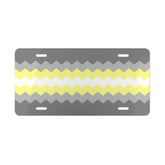 Demigender Flag Wavey Vanity License Plate: Sharp Design for Cars