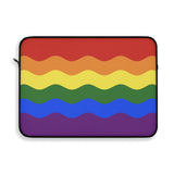 Pride Flag Laptop Sleeve: Ripple Print Protective Case