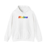 Maine Hoodie: Vibrant Pride Gradient Design