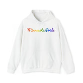 Minnesota Pride Hoodie: Flowing Cursive Design with LGBTQ+ Gradient