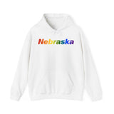 Nebraska Hoodie: Vibrant Pride Gradient Design
