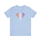 Lesbian Heart Lines T-Shirt: Pride Gradient Tee