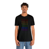 Texas LGBTQ+ Pride Flag, Faded Black T-Shirt