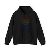 Nevada LGBTQ+ Pride Flag, Faded Black Hoodie