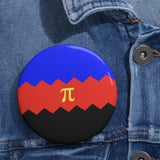 Polyamory Pride Flag Pin: Round Button with Sharp Design