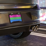 Polysexual Flag Ripple Vanity License Plate: Wavey Design for Cars