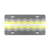 Demigender Flag Ripple Vanity License Plate: Wavey Design for Cars