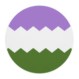 Genderqueer Flag Wavey Mousepad: Sharp Design for Desk