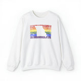 Missouri Pride Flag Sweater: Rainbow LGBTQ+ State Silhouette Distressed Sweatshirt
