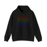 Oklahoma LGBTQ+ Pride Flag, Faded Black Hoodie