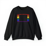 Wyoming Pride Flag Sweater: Rainbow LGBTQ+ State Silhouette Distressed Sweatshirt
