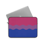 Bisexual Pride Flag Laptop Sleeve: Ripple Print Protective Case