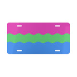 Polysexual Flag Ripple Vanity License Plate: Wavey Design for Cars