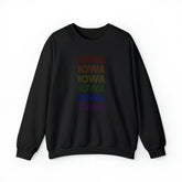 Iowa LGBTQ+ Pride Flag, Faded Black Sweater