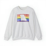 Missouri Pride Flag Sweater: Rainbow LGBTQ+ State Silhouette Distressed Sweatshirt